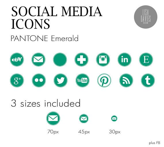 Green Social Media Icons