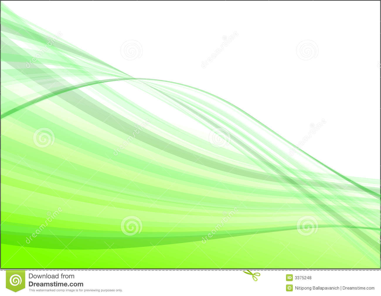 Green Wave Abstract Vector