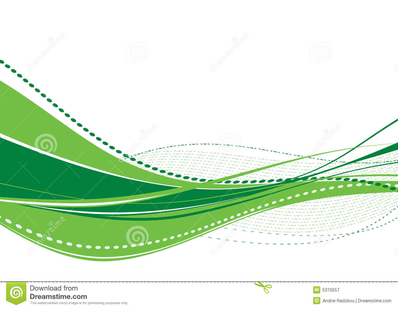 Green Wave Abstract Vector