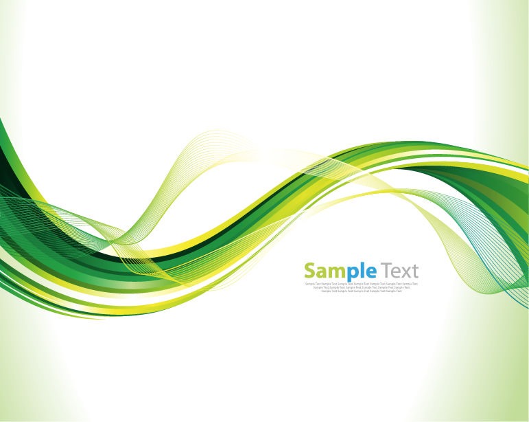 Green Wave Abstract Vector