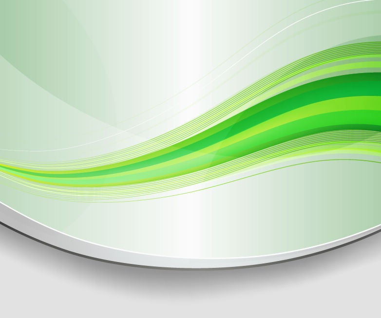Green Wave Abstract Vector