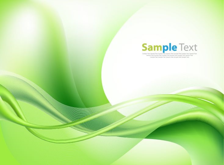 Green Wave Abstract Vector