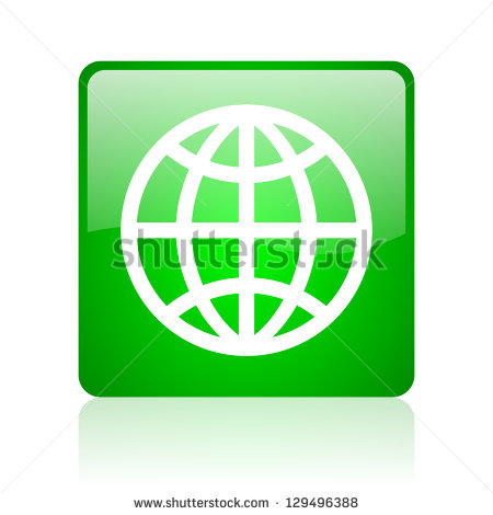 Green Web Square Icon