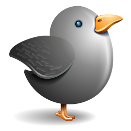 Grey Twitter Icon Vector