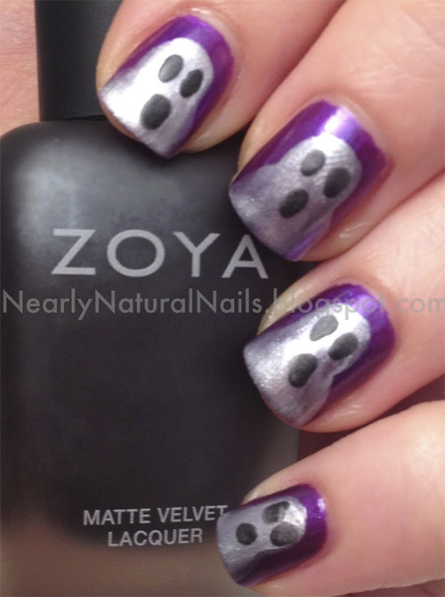 Halloween Ghost Nail Art Designs