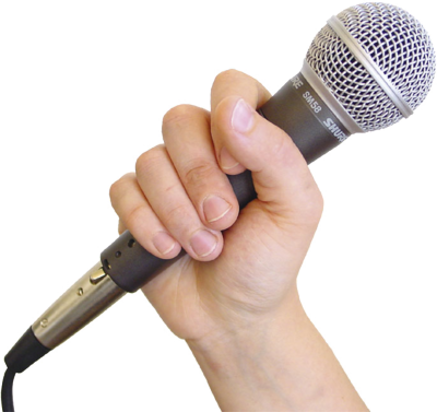 Hand Holding Microphone Hand Holding Microphone