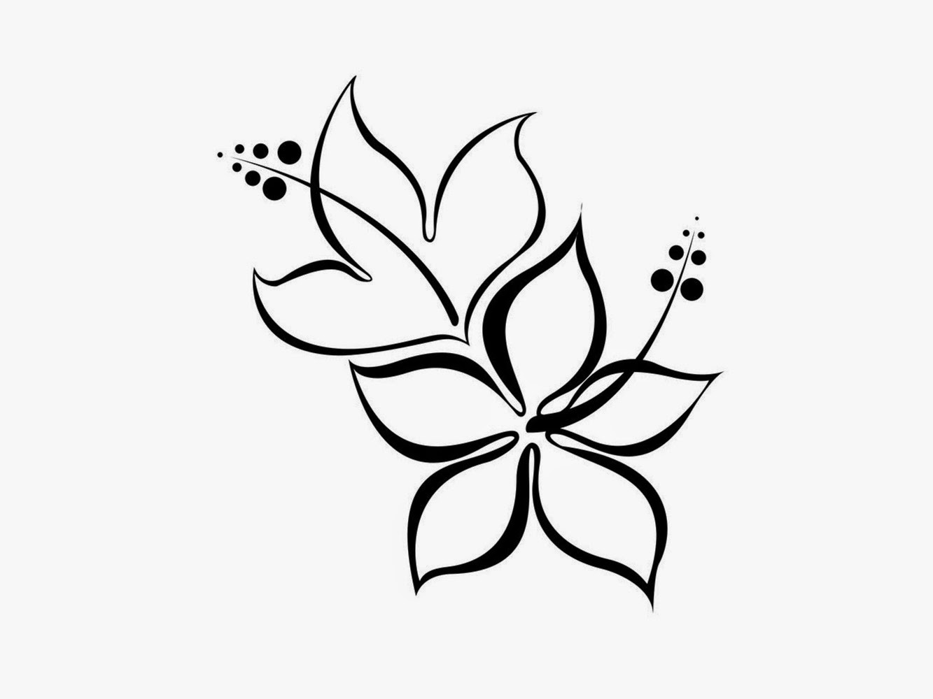 Hibiscus Flower Tattoos Designs
