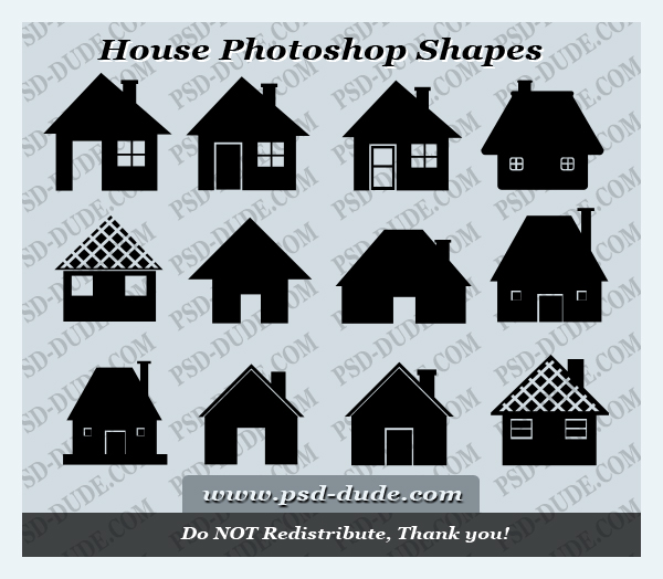 House Shape Photoshop Brush