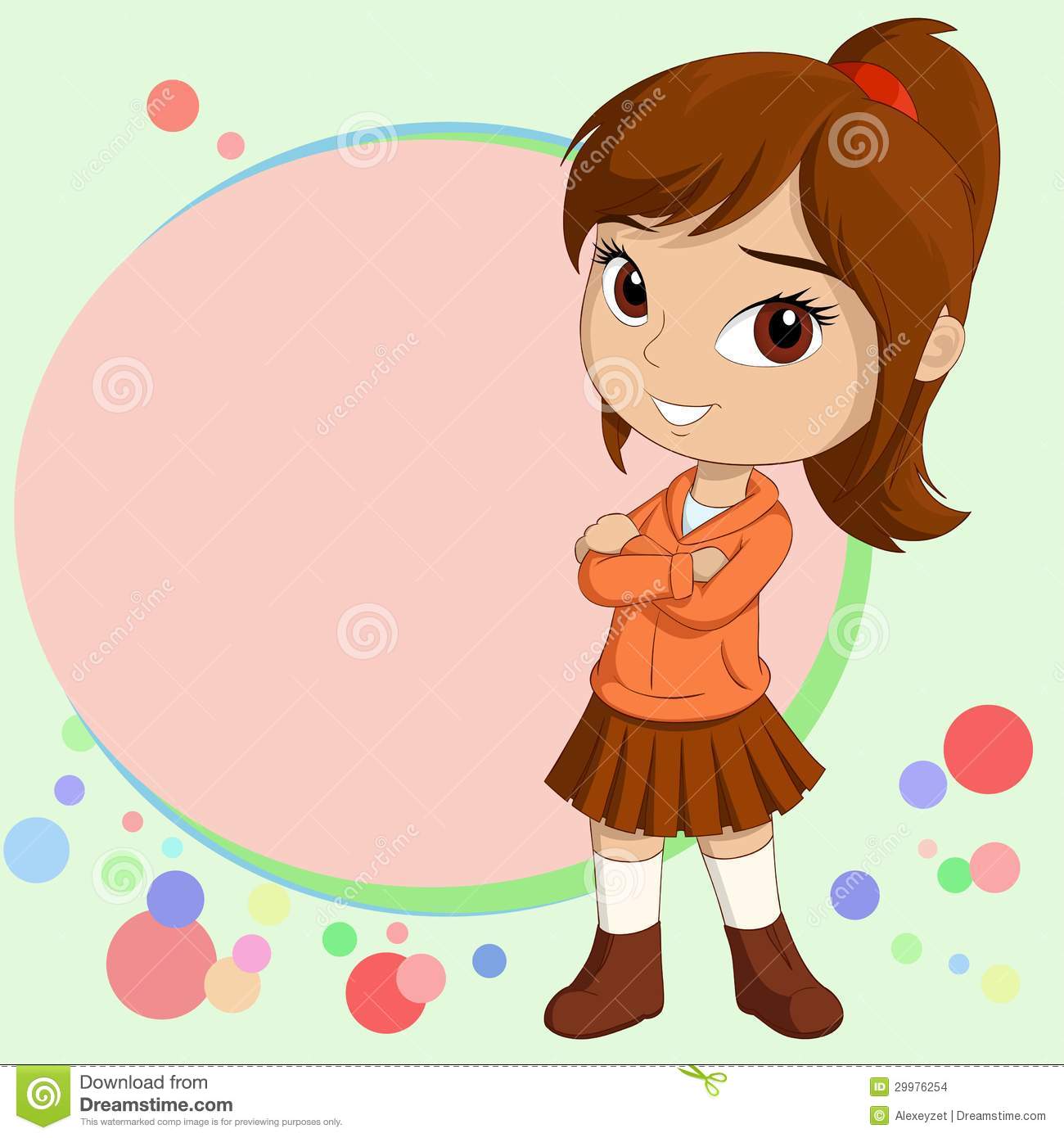 7 Cute Little Girl Vector Images