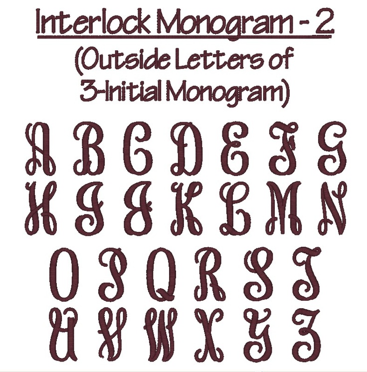 Interlocking Vine Monogram Font Interlocking Vine Monogram Font