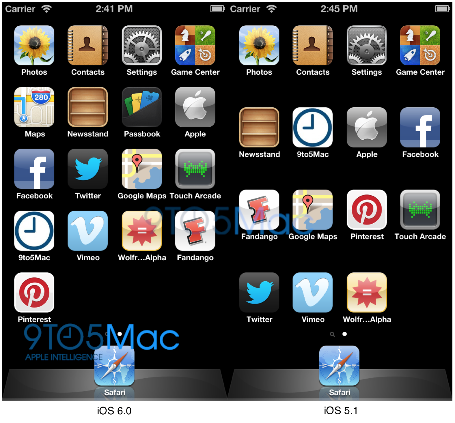 iOS 6 iPhone 5 Home Screen