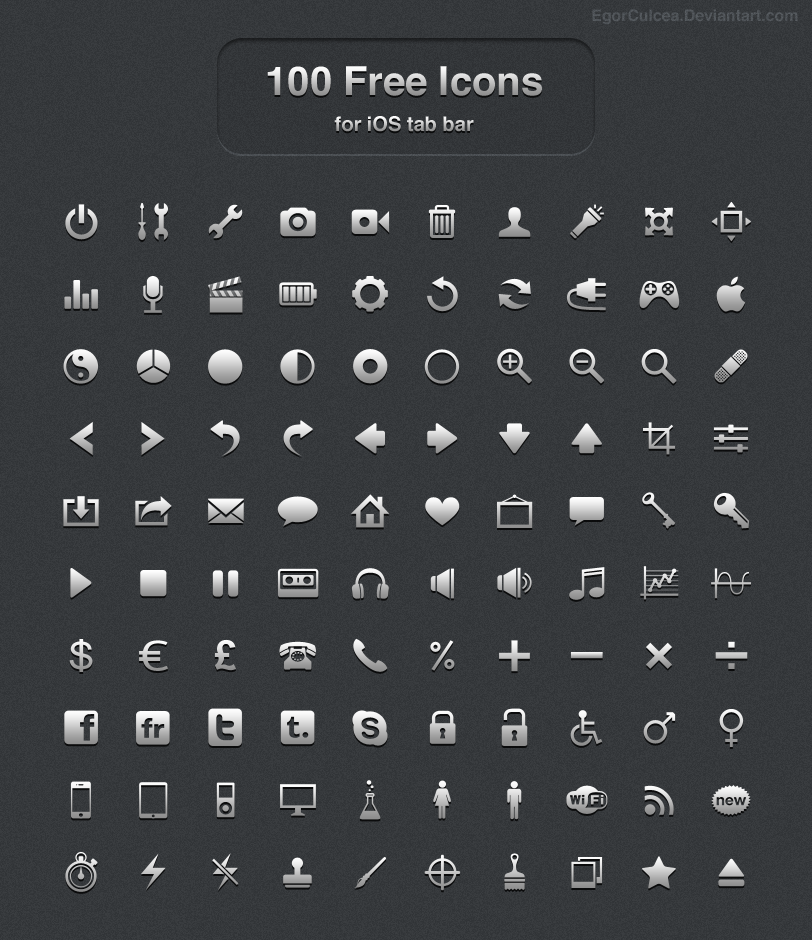 iOS Tab Bar Icons Free