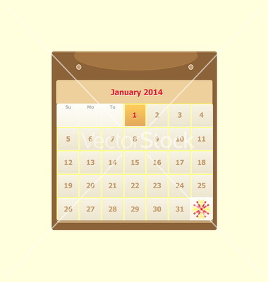 January 2014 Monthly Calendar