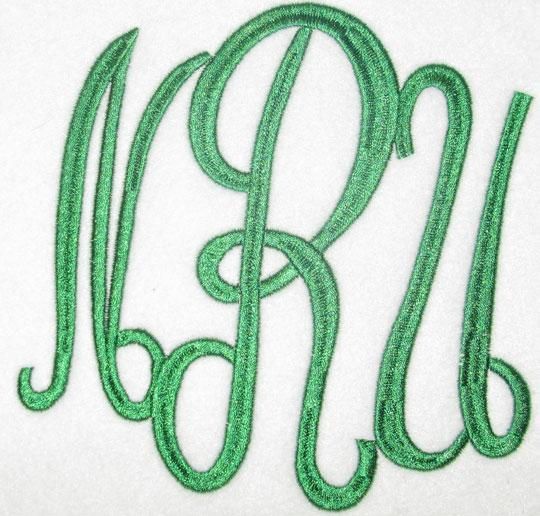 Large Monogram Embroidery Fonts