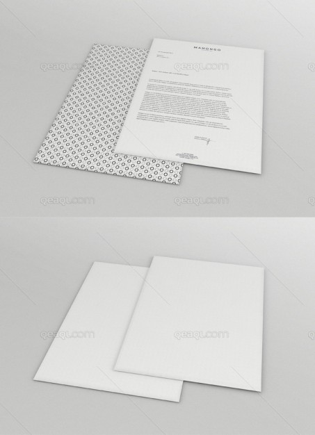 Letter Head Mockup PSD