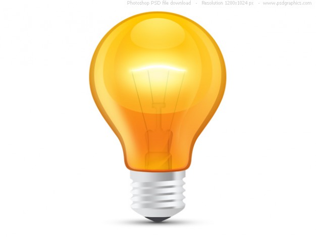 Light Bulb Icon Orange