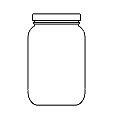 Mason Jar Clip Art Black and White