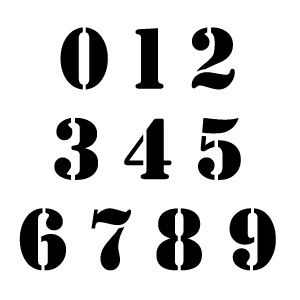 Military Number Stencils