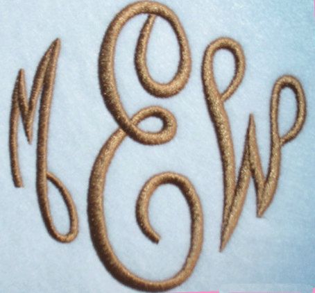 Monogram Embroidery Fonts