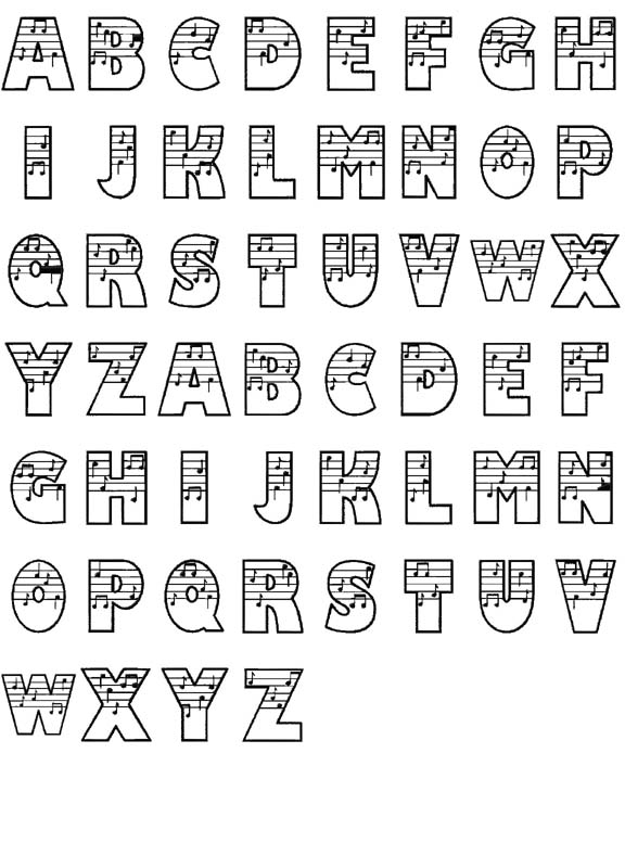 16 Musical Alphabet Font Images