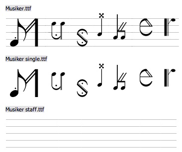 Music Note Letters Font