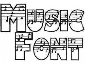 Music Note Letters Font