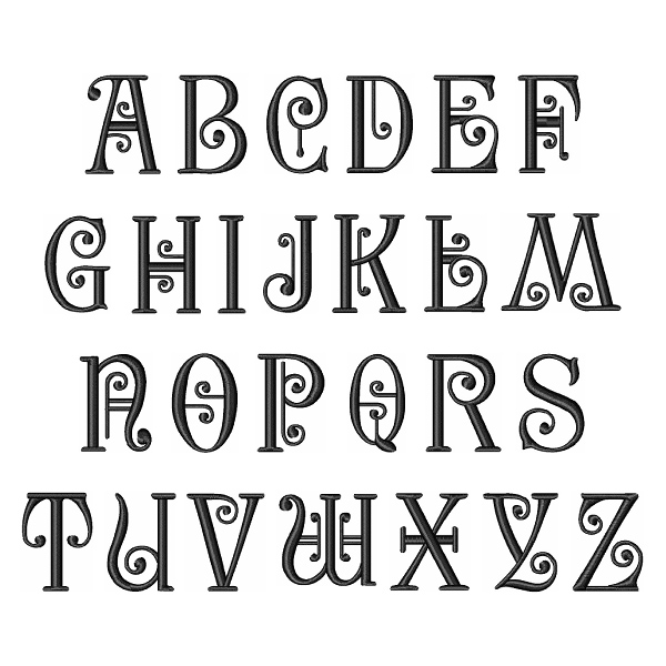 Musical Letters Font Alphabet