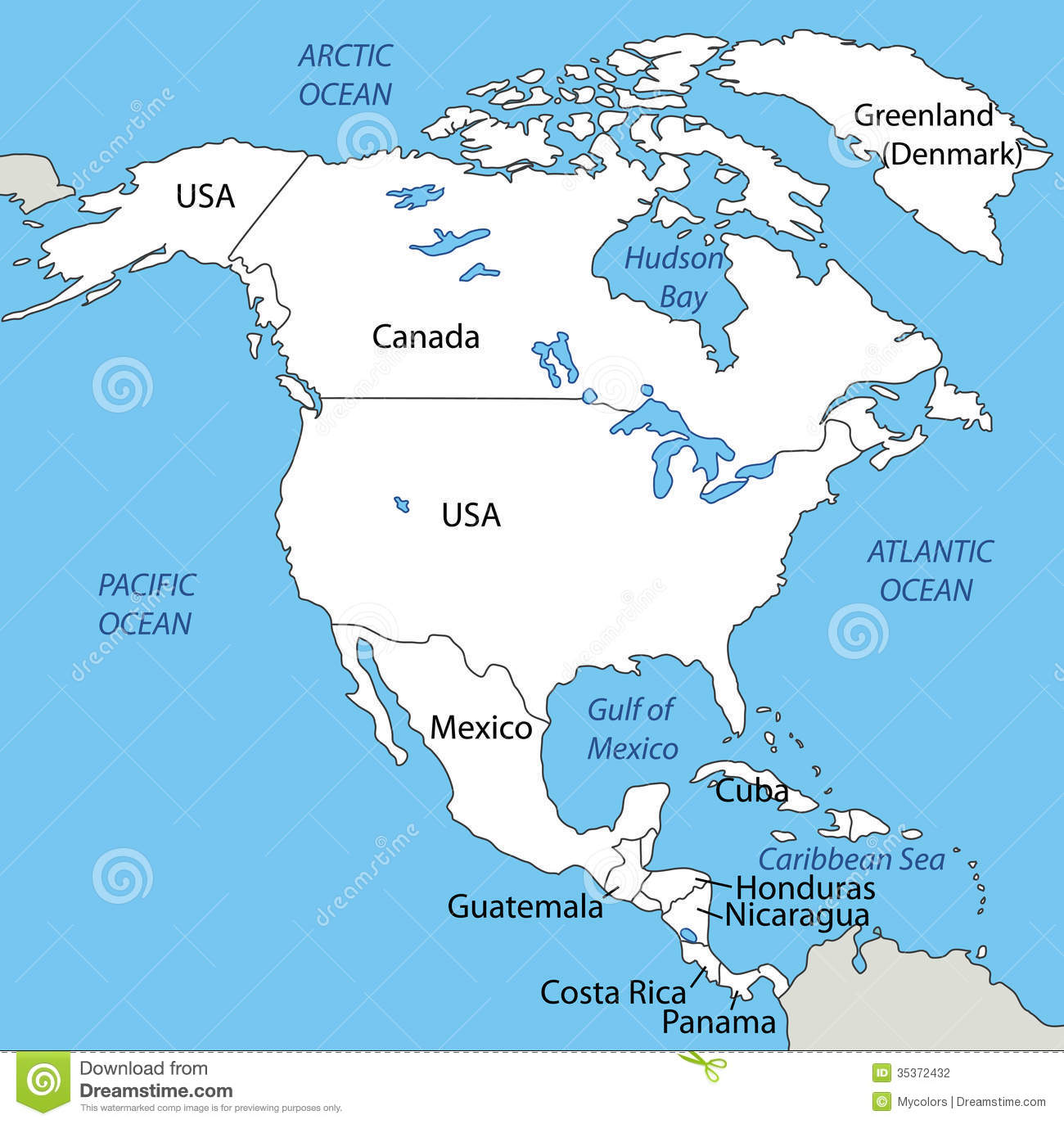 North America Vector Map