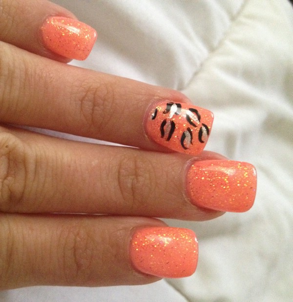 Orange Gel Nail Designs Orange Gel Nail Designs