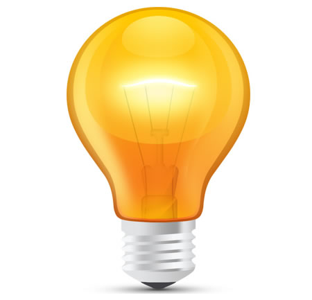 12 Light Bulb PSD Images