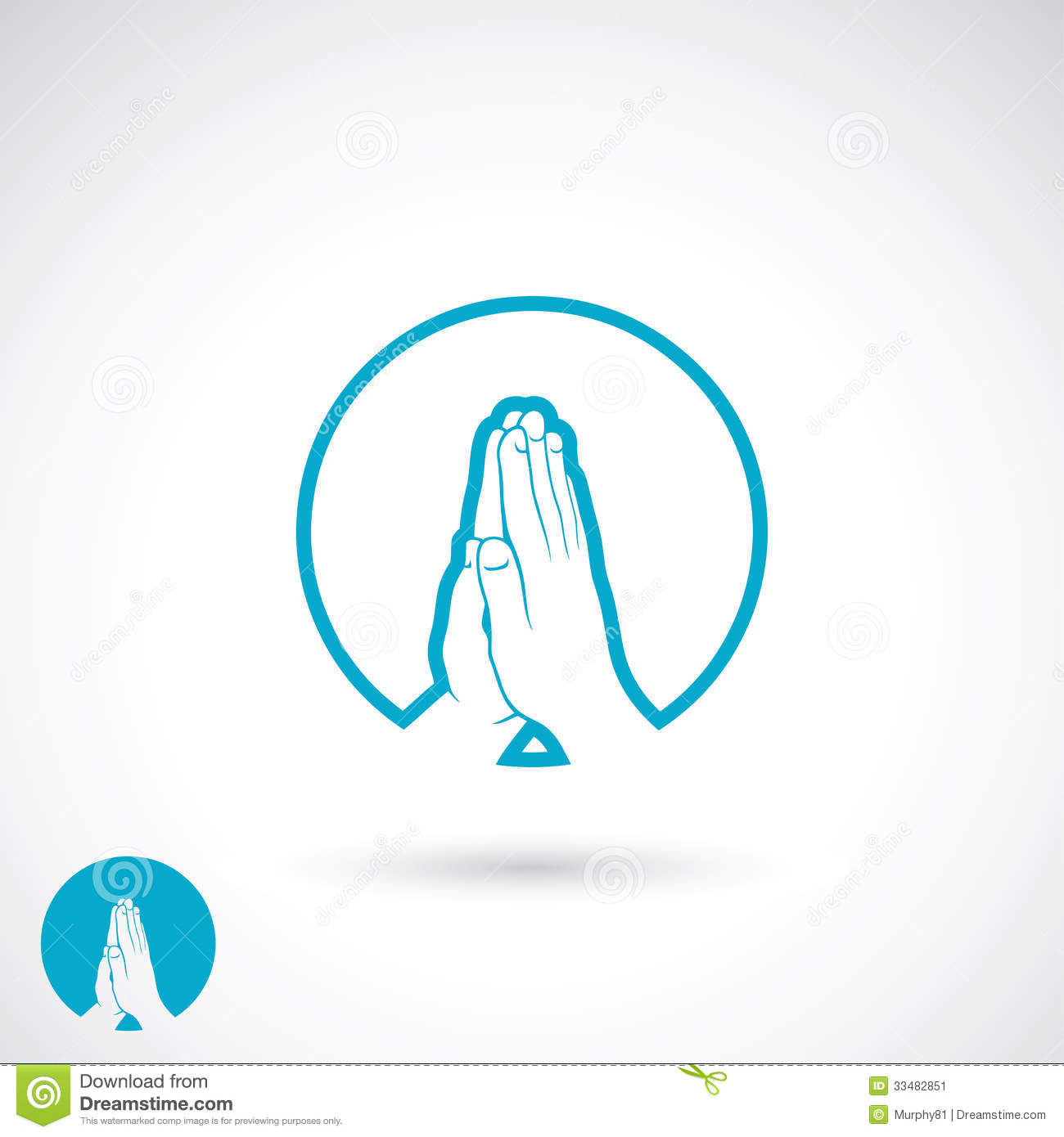 Praying Hands Vector Art