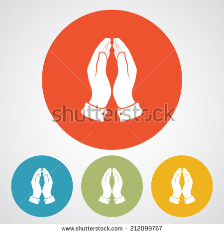 Praying Hands Vector Icons