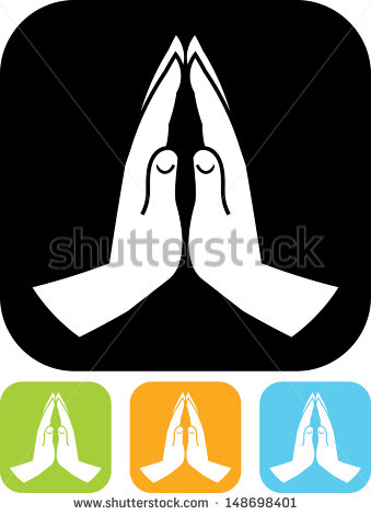 Praying Hands Vector Icons