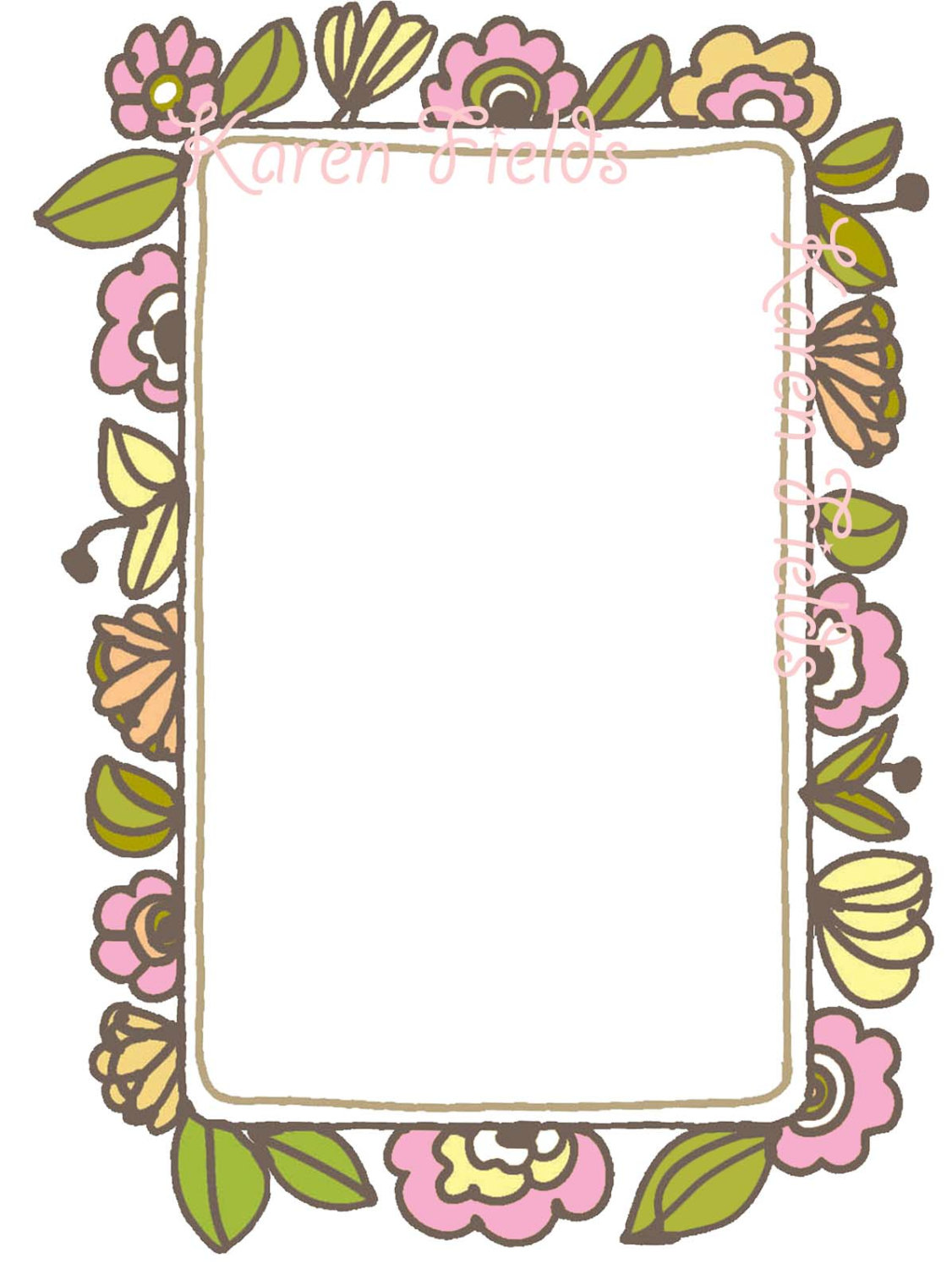 Pretty Decorative Border Paper