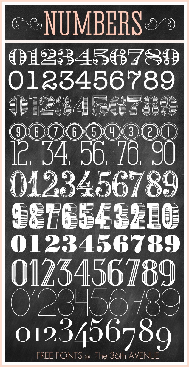 14 Free Printable Number Fonts Images