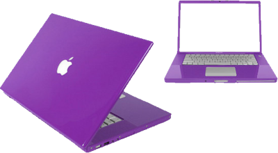 Purple Apple Laptop Computer