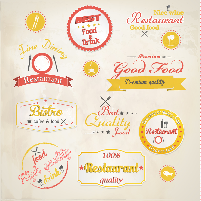 Restaurant Icons Vector Free