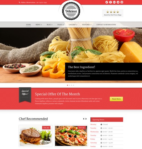 Restaurant WordPress Theme