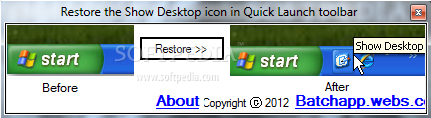 Restore Show Desktop Icon