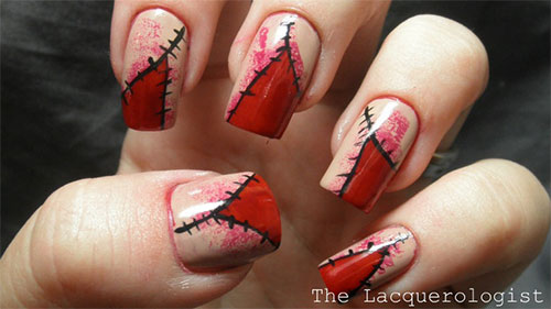 Scary Halloween Nail Art Designs