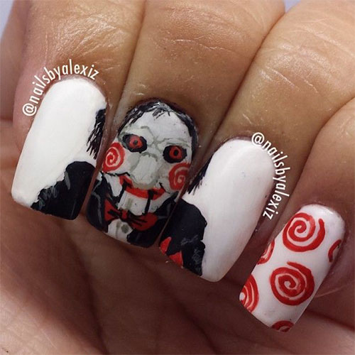 Scary Halloween Nail Art Designs