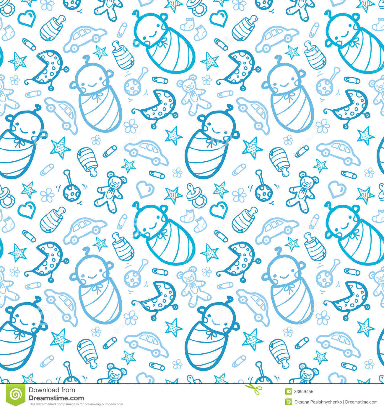 Seamless Pattern Baby Boy