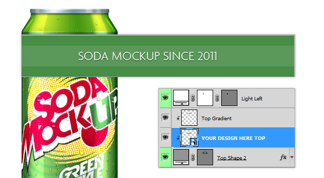 Soda Can Template Photoshop
