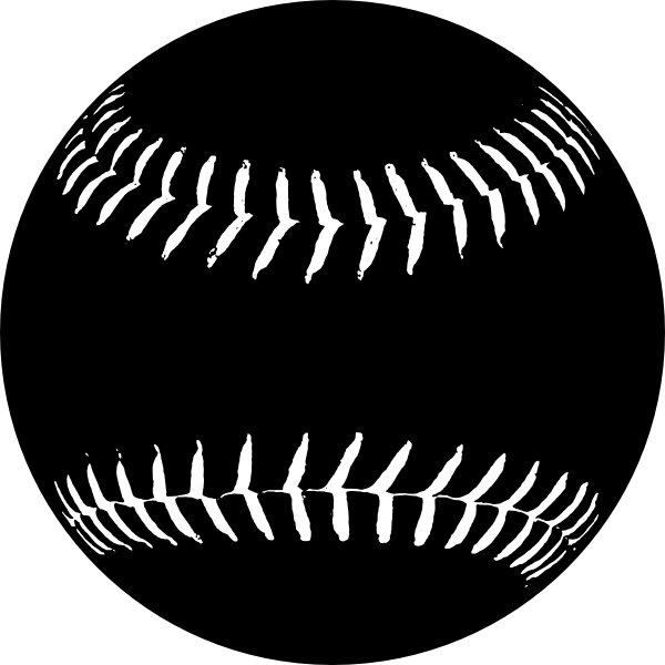 Softball Clip Art Black and White