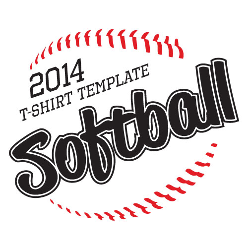Softball Vector Art Softball Vector Art