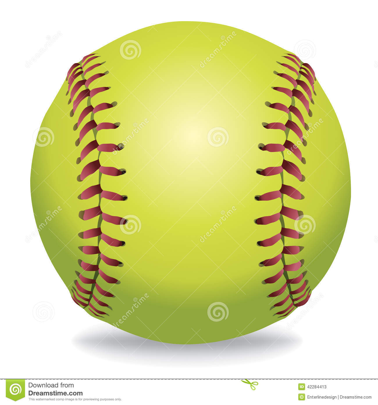 Softball Vector Clip Art