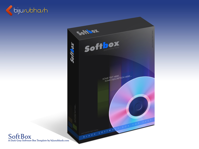 Software Box PSD Template