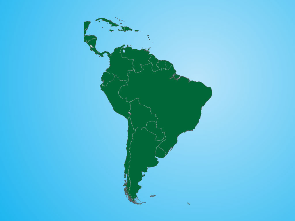 South America Map Vector