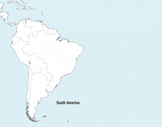 South America Map Vector