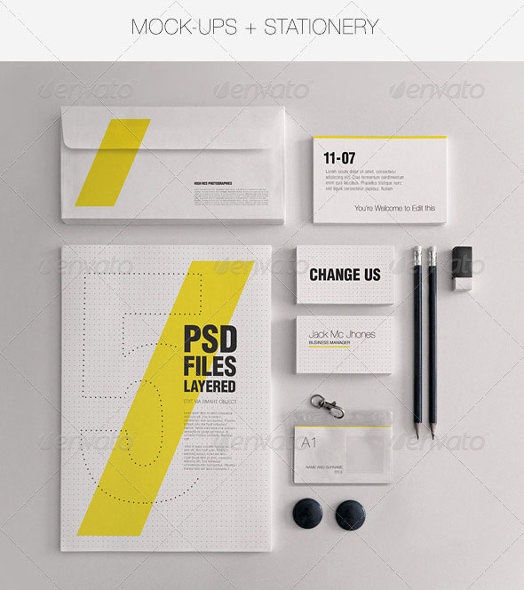 Stationery Mockup PSD